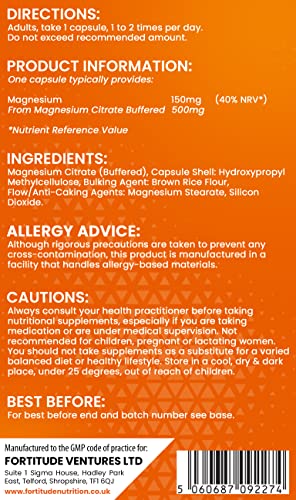 Fortitude Nutrition Magnesium Citrate
